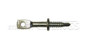 2" Self Tapping Eye Lag Screw is for hanging ceiling wire from metal joists or metal decks.